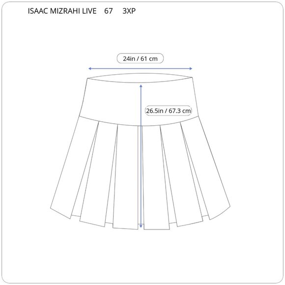 Isaac Mizrahi Live QVC Womens Skirt 3XP Mini Flare Blue Poly Blend BLU205E - Picture 2 of 9